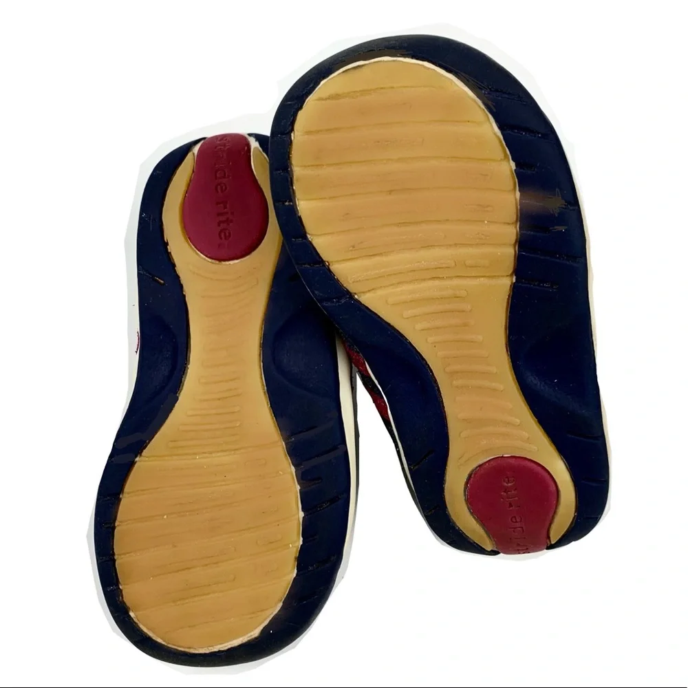 Stride Rite Baby Sporty 3431574 Navy/Red Suede Soft Walker Size 5W